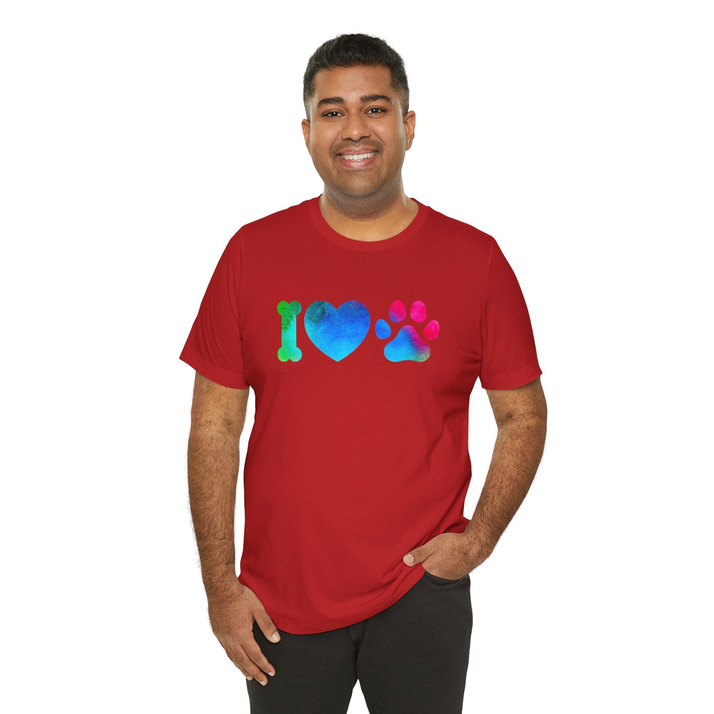 I love Paws,Jersey Short Sleeve Tee