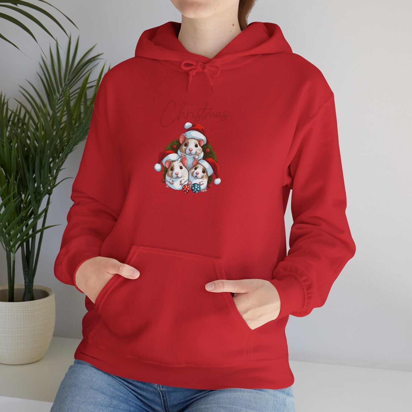 Merry Christmas Mice Hoodie, Heavy Blend™ Hooded Sweatshirt