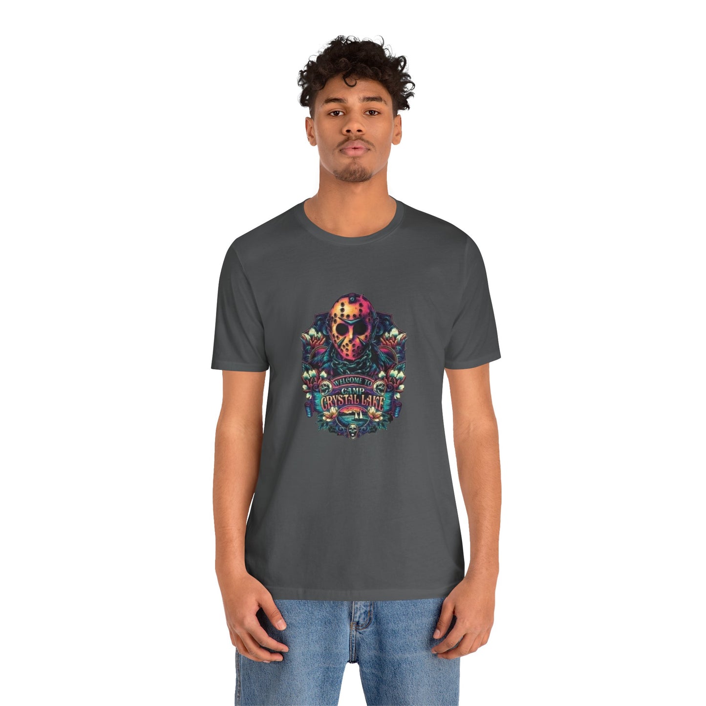 Welcome to Camp Crystal Lake Halloween T-Shirt, Unisex Jersey Short Sleeve Tee