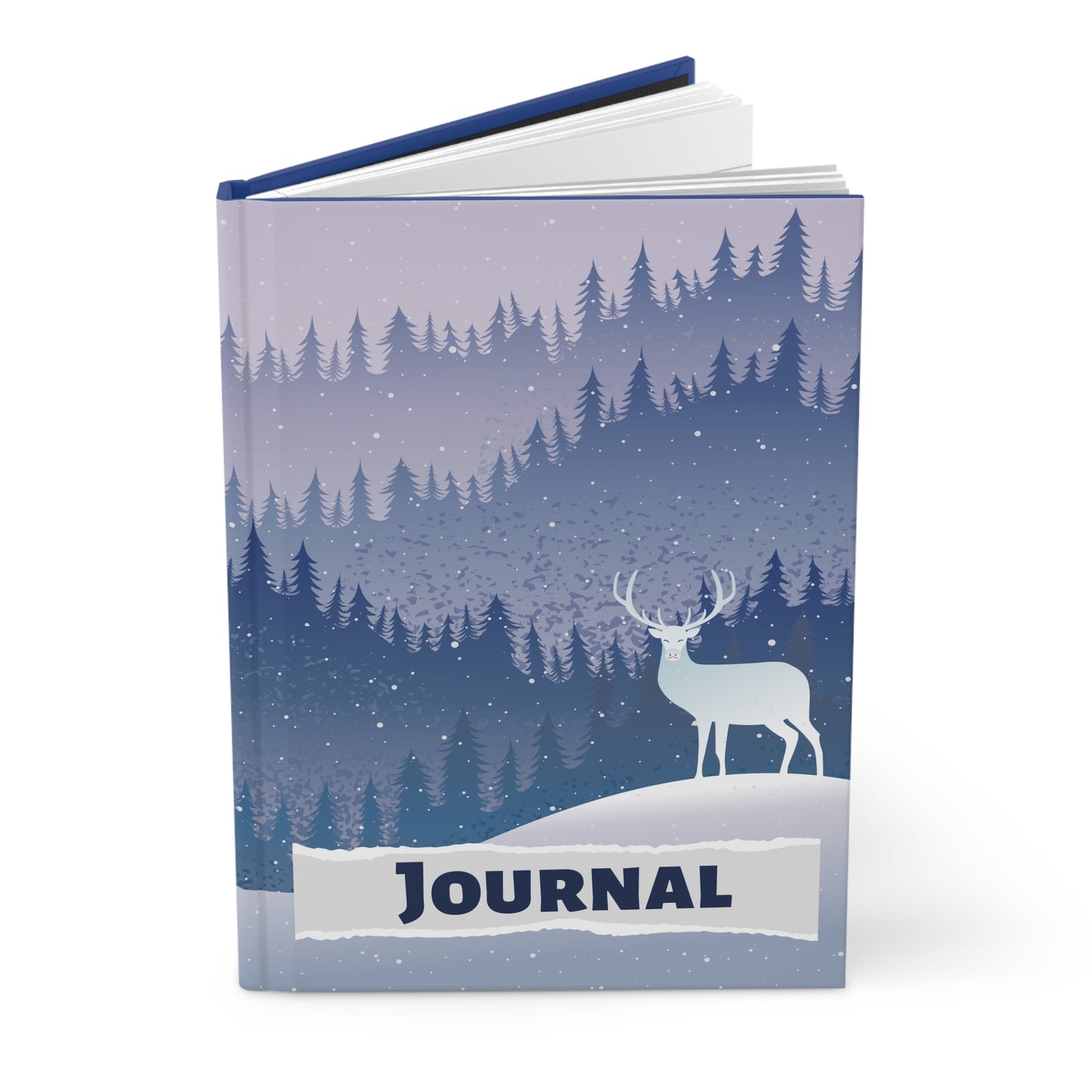 Winter Dear Scene, Hardcover Journal Matte 5.75" x 8"