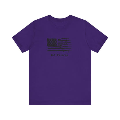 US Veteran Flag Shirt, Jersey Short Sleeve Tee