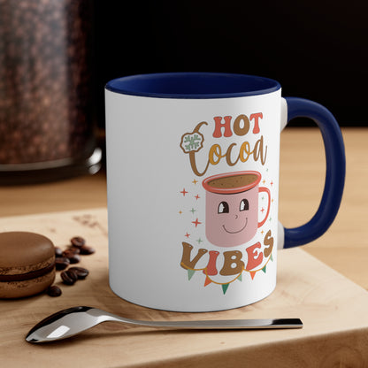 Hot Coco Vibes,  Accent Coffee Mug, 11oz