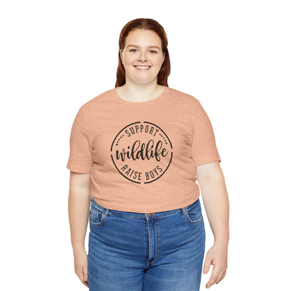 Support Wildlife Raise Boys  Jersey Short Sleeve Tee