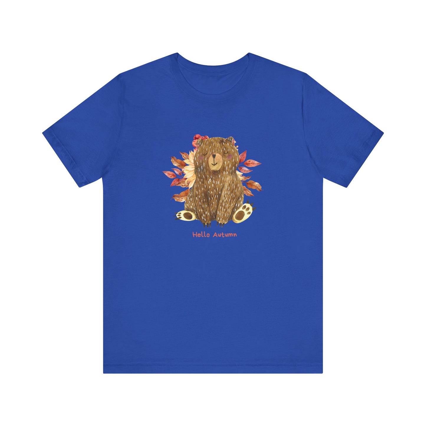 Hello Autumn Bear Jersey Short Sleeve Tee