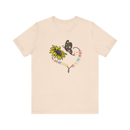 I Am His Voice, He Is My Heart Autism Shirt, Jersey Short Sleeve Tee