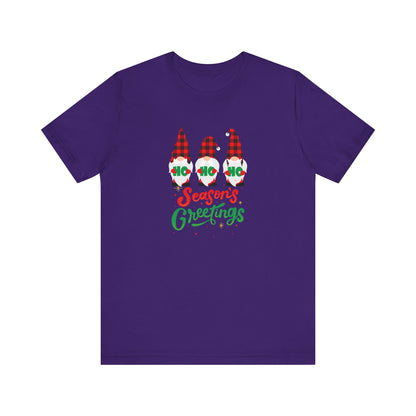 Season's Greeting Gnomes, Jersey Short Sleeve Tee