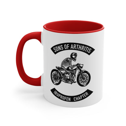 Sons of Arthritis Ibuprofen Chapter Accent Coffee Mug, 11oz