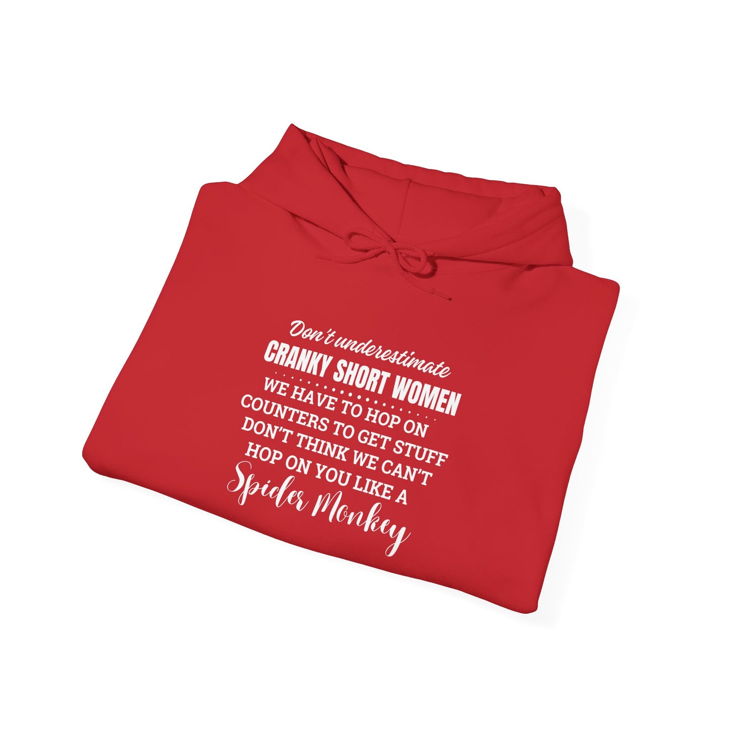 Don't Underestimate Cranky Short Women, Heavy Blend™ Hooded Sweatshirt