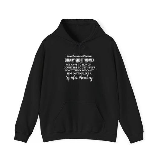 Don't Underestimate Cranky Short Women, Heavy Blend™ Hooded Sweatshirt