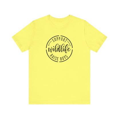 Support Wildlife Raise Boys  Jersey Short Sleeve Tee