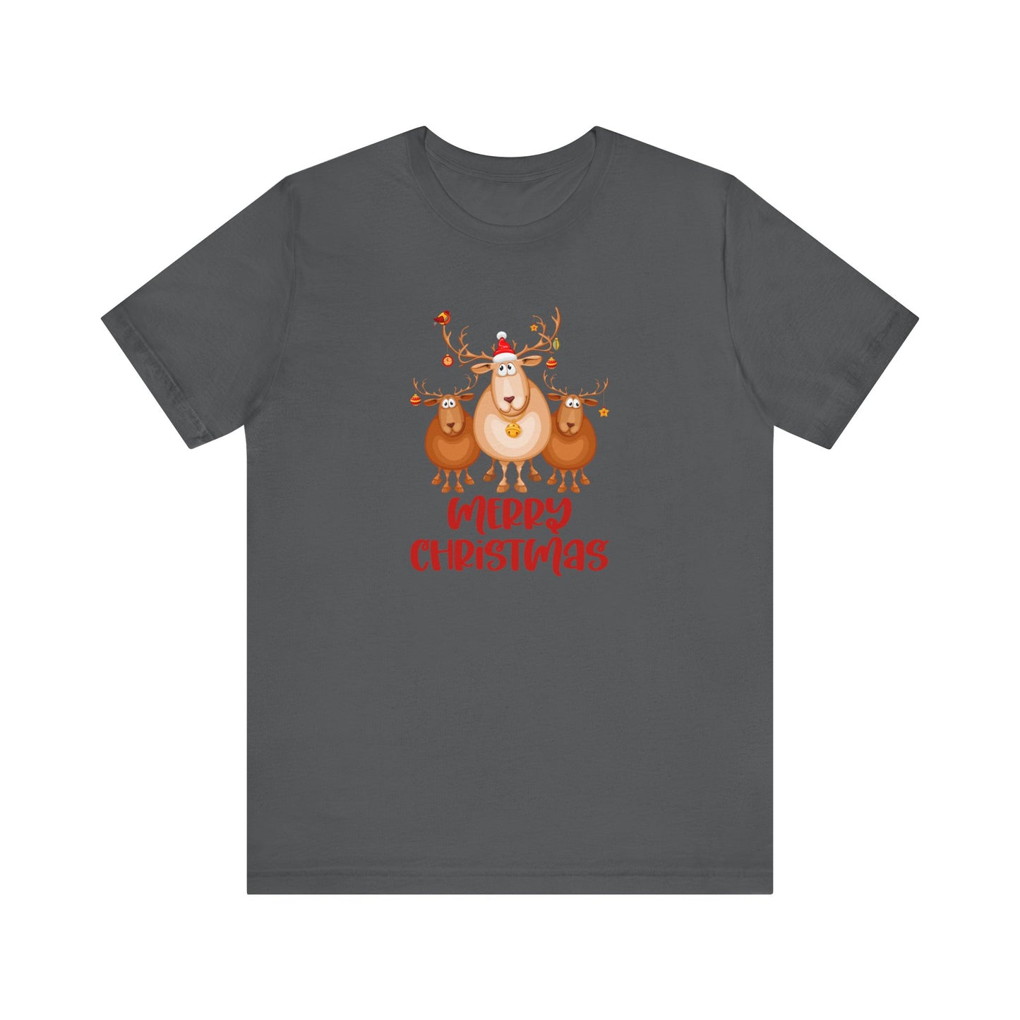 Merry Christmas Deer, Jersey Short Sleeve Tee