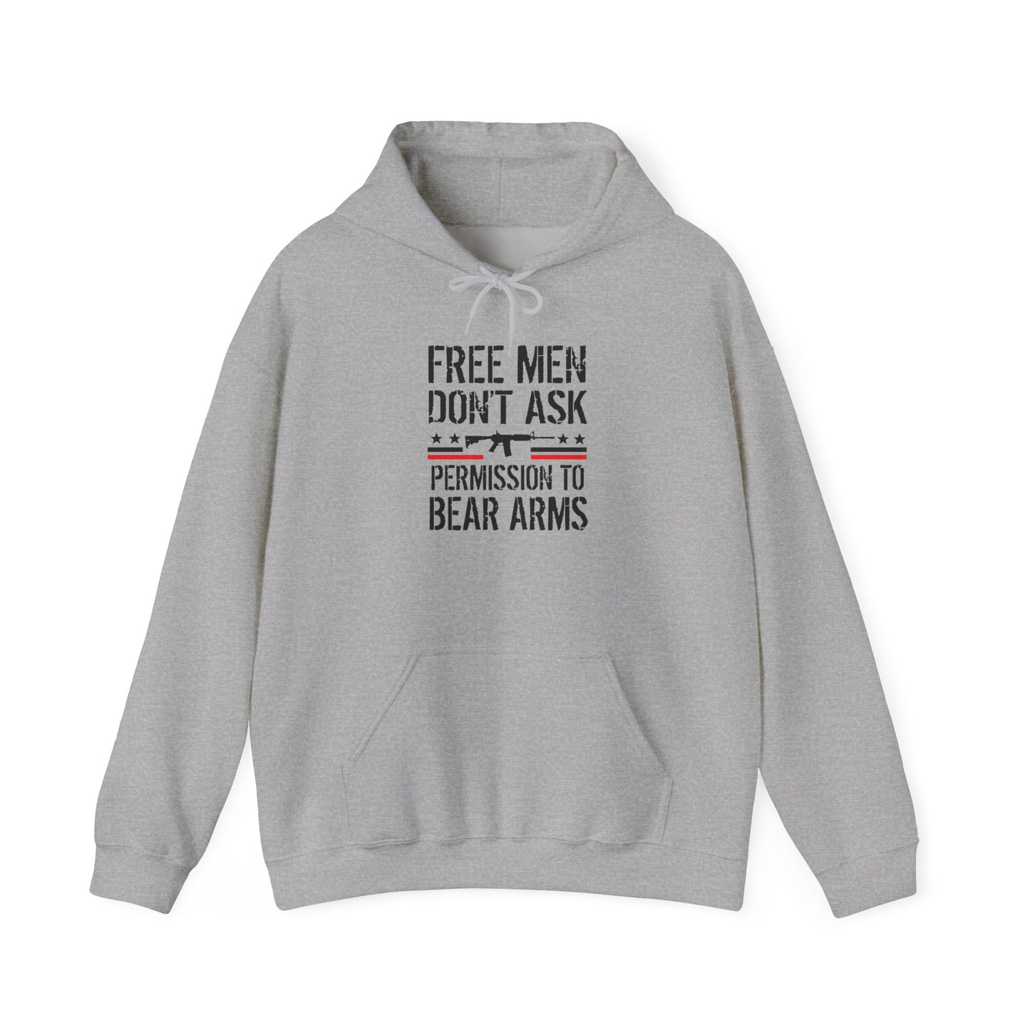 Free Men Don't Ask Permission To Bear Arms Hoodie,  Heavy Blend™ Hooded Sweatshirt