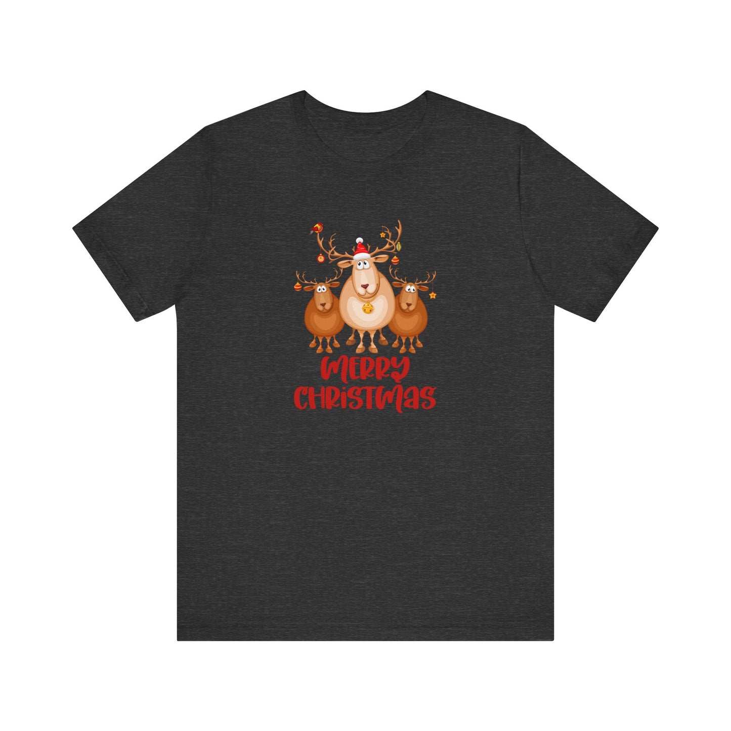 Merry Christmas Deer, Jersey Short Sleeve Tee