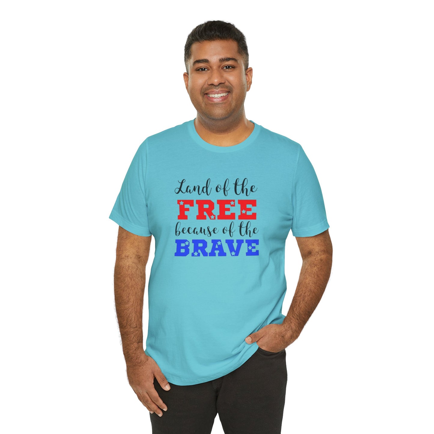 Land of the Free, Because of the Brave, Jersey Short Sleeve Tee