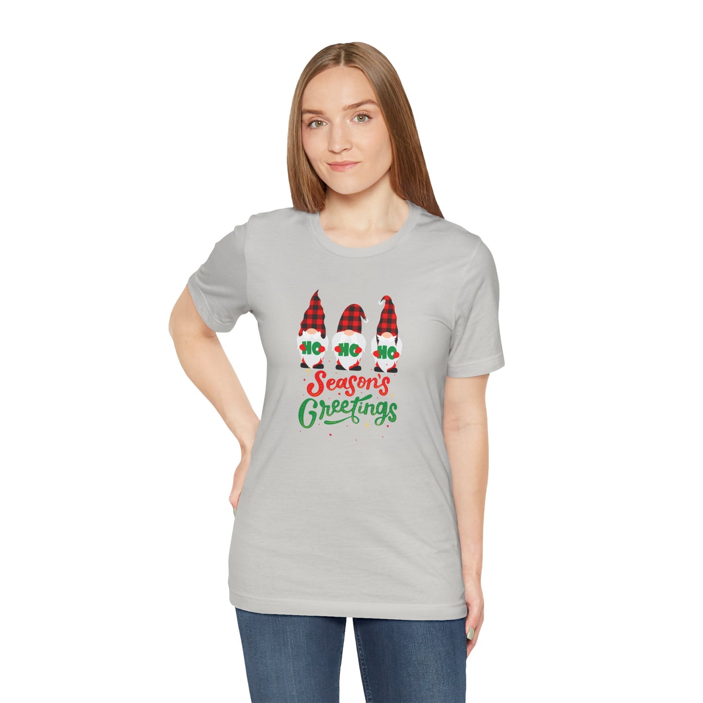 Season's Greeting Gnomes, Jersey Short Sleeve Tee