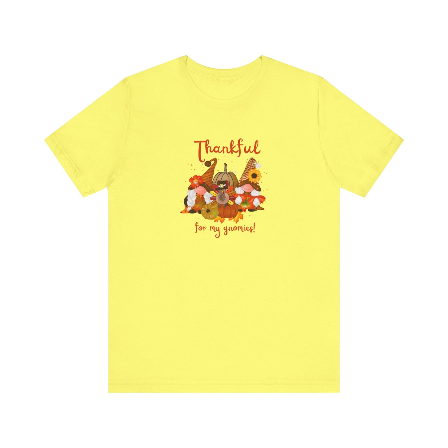 Thankful For My Gnomies, Jersey Short Sleeve Tee
