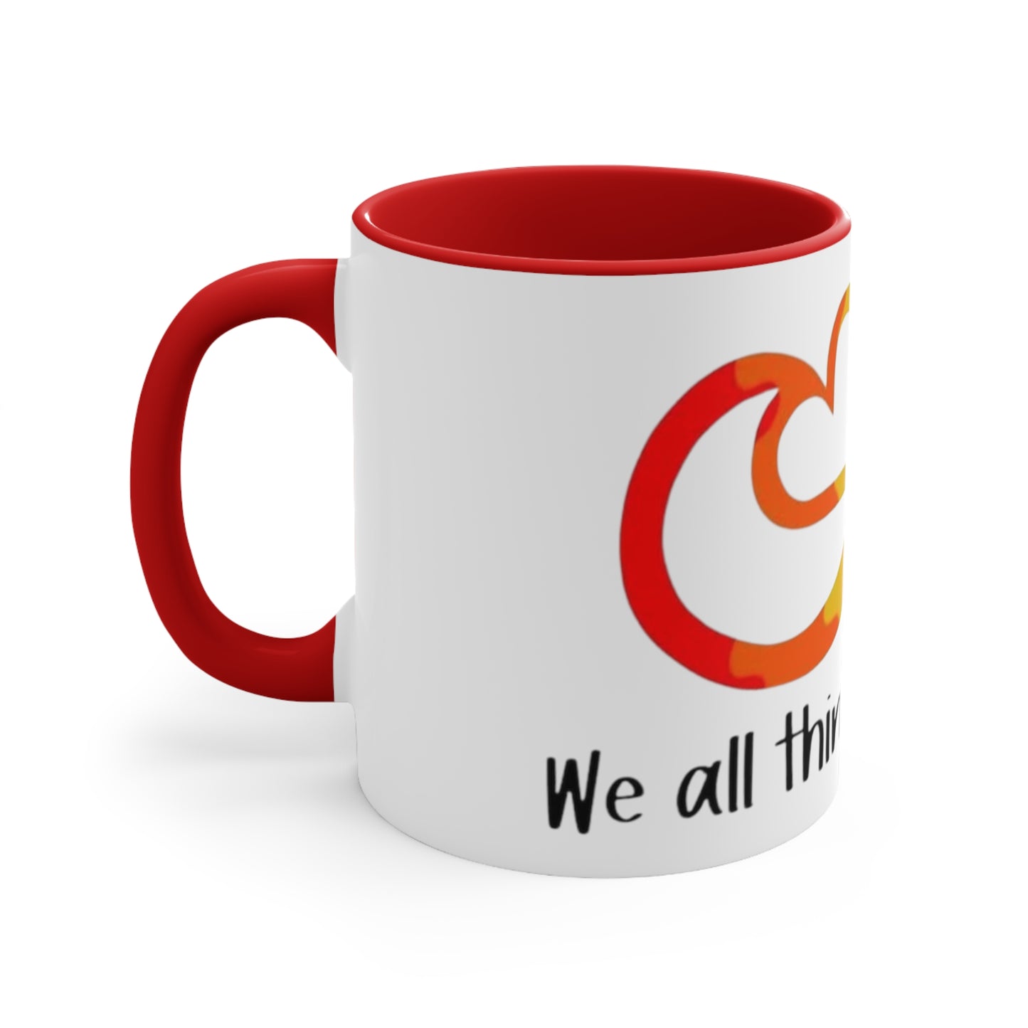We All Think Differently, Accent Coffee Mug, 11oz