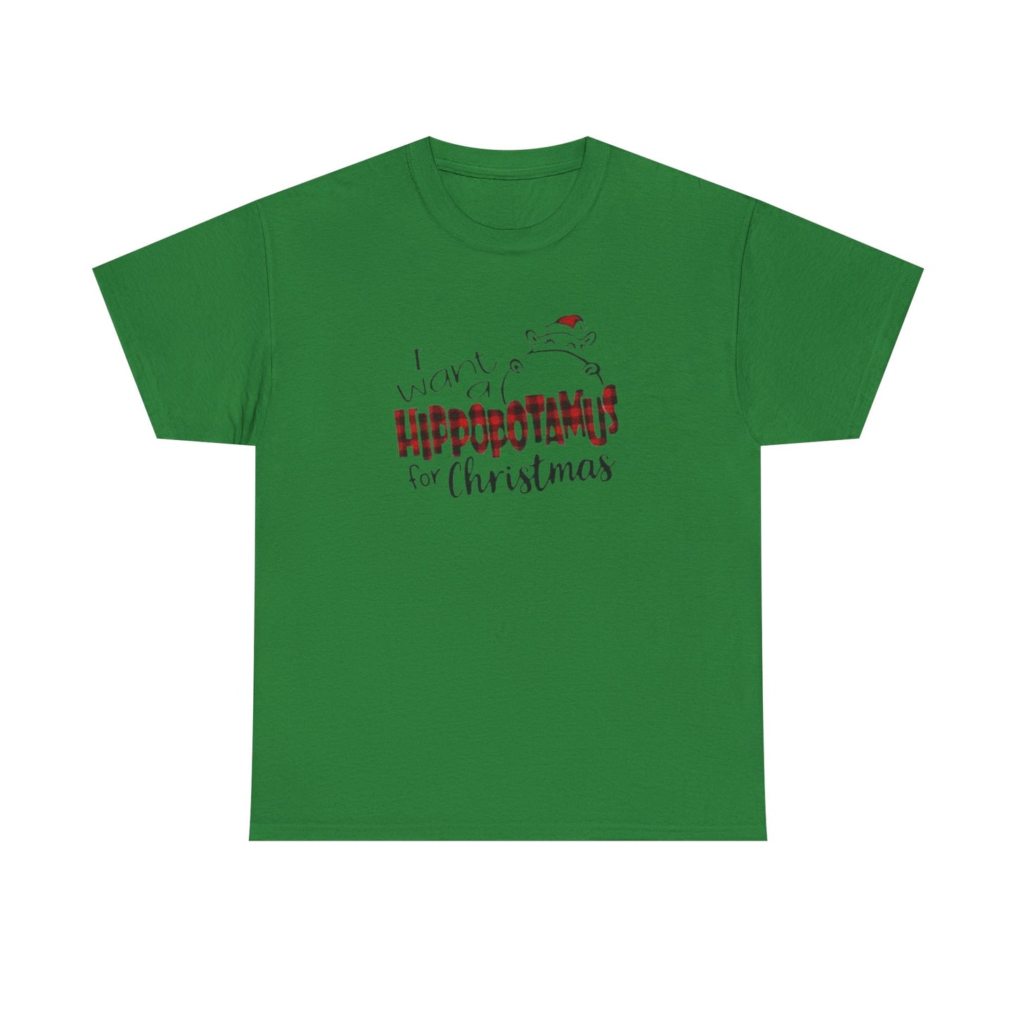 I Want a Hippopotamus for Christmas Heavy Cotton Tee