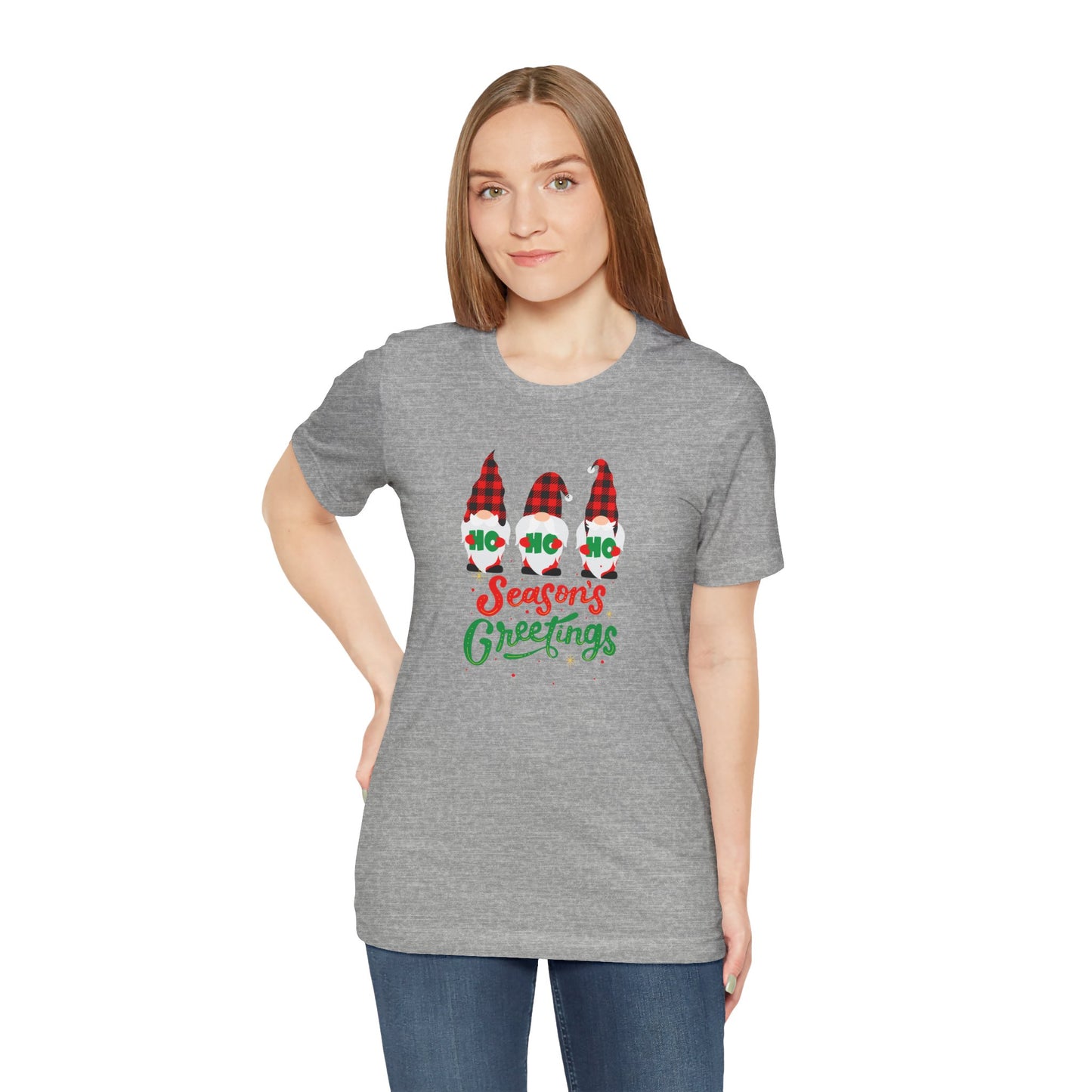 Season's Greeting Gnomes, Jersey Short Sleeve Tee