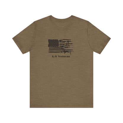 US Veteran Flag Shirt, Jersey Short Sleeve Tee