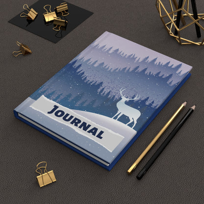Winter Dear Scene, Hardcover Journal Matte 5.75" x 8"