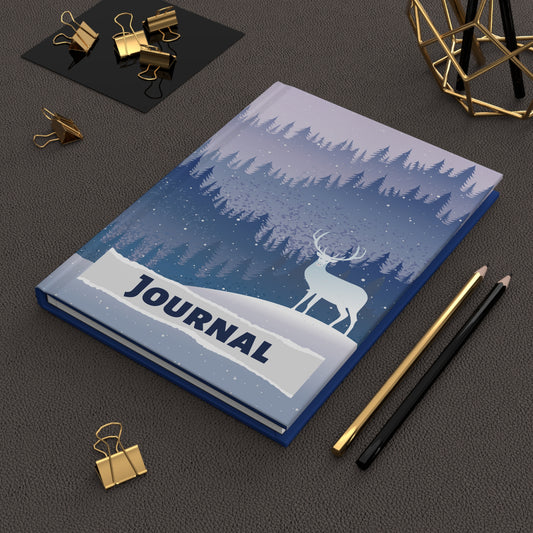 Winter Dear Scene, Hardcover Journal Matte 5.75" x 8"