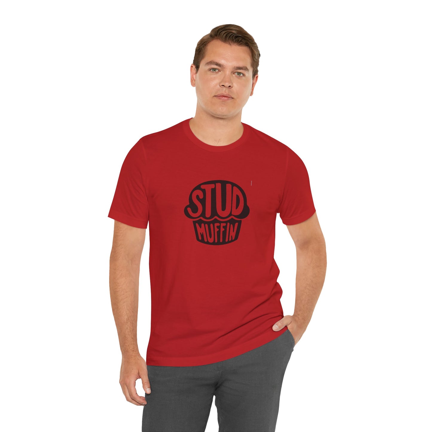 Stud Muffin, Unisex Jersey Short Sleeve Tee