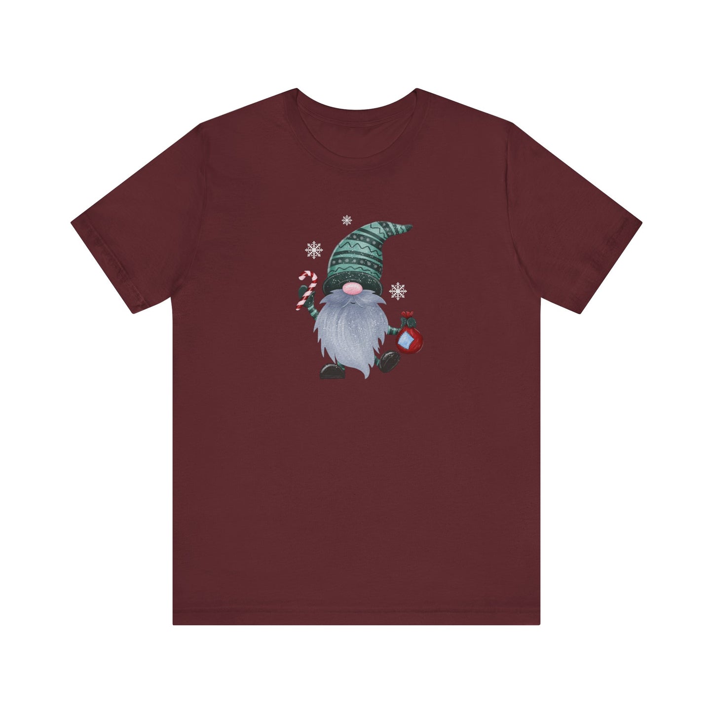 Happy Holidays, Party Gnome, Jersey Short Sleeve Tee