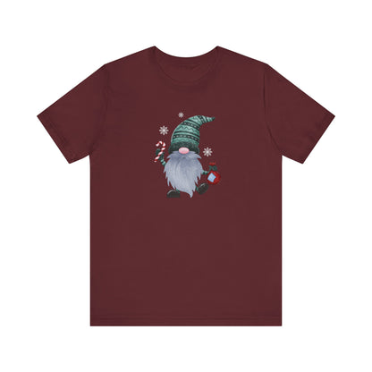Happy Holidays, Party Gnome, Jersey Short Sleeve Tee