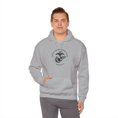 United States Marine Corps, Semper Fi Hoodie, Heavy Blend™ Hooded Sweatshirt