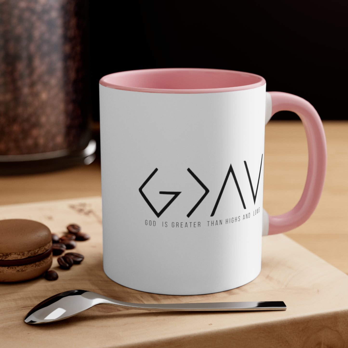 God is Greater Than Highs and Lows, Accent Coffee Mug, 11oz