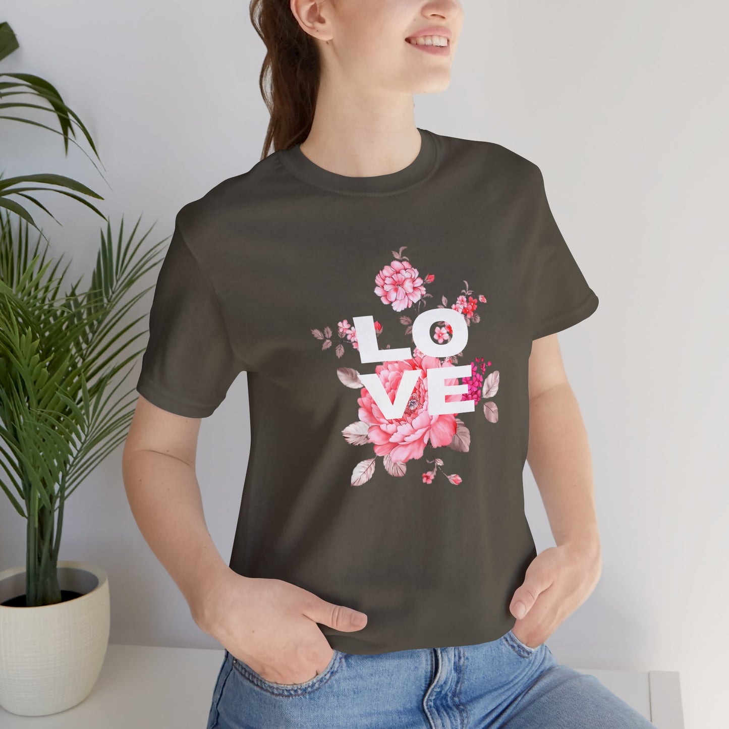 Love with Flowers Jersey Short Sleeve Tee