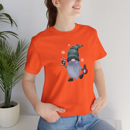 Happy Holidays, Party Gnome, Jersey Short Sleeve Tee