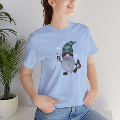 Happy Holidays, Party Gnome, Jersey Short Sleeve Tee
