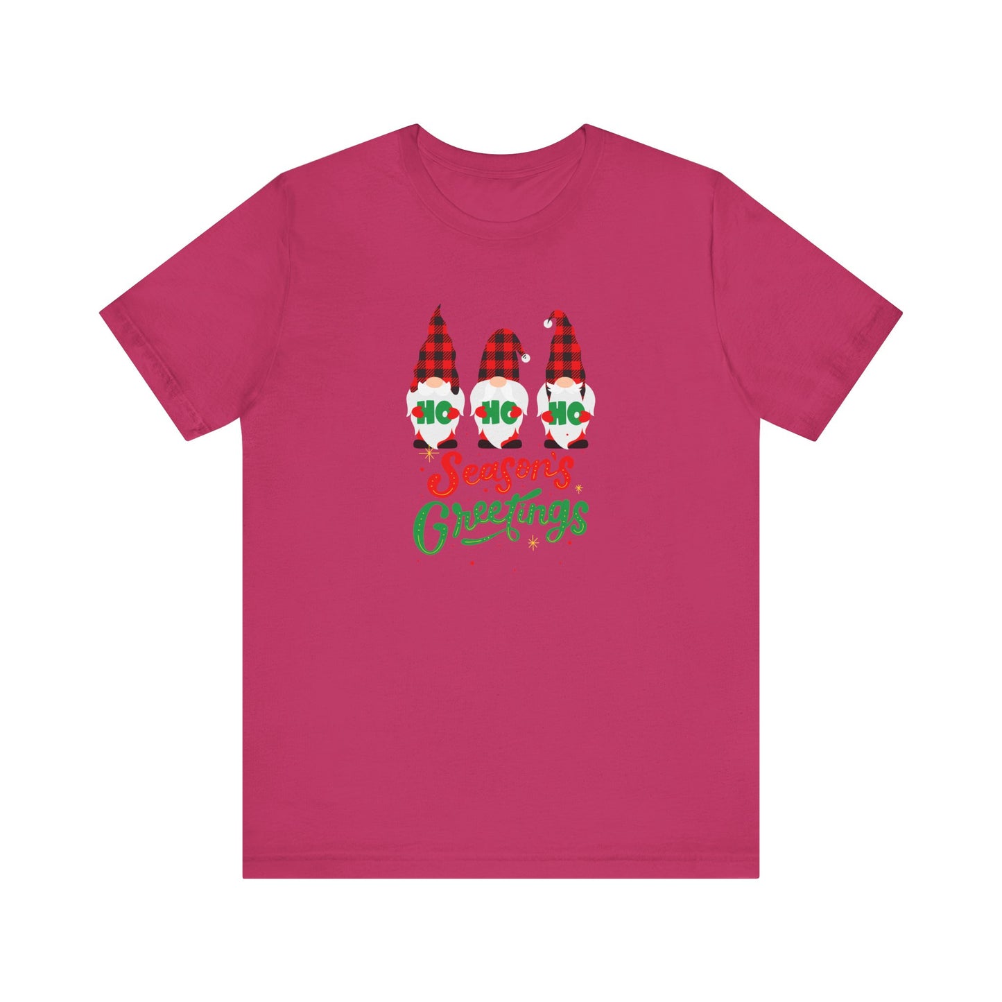 Season's Greeting Gnomes, Jersey Short Sleeve Tee