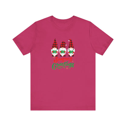 Season's Greeting Gnomes, Jersey Short Sleeve Tee