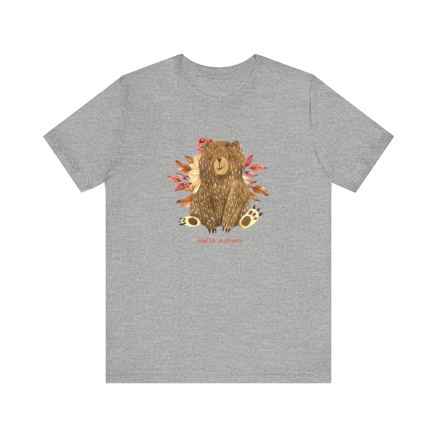 Hello Autumn Bear Jersey Short Sleeve Tee