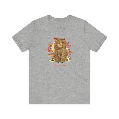 Hello Autumn Bear Jersey Short Sleeve Tee