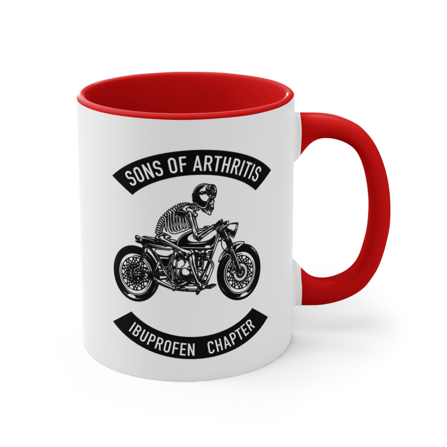 Sons of Arthritis Ibuprofen Chapter Accent Coffee Mug, 11oz