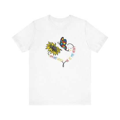 I Am His Voice, He Is My Heart Autism Shirt, Jersey Short Sleeve Tee