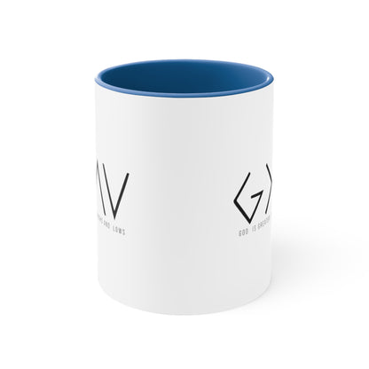 God is Greater Than Highs and Lows, Accent Coffee Mug, 11oz