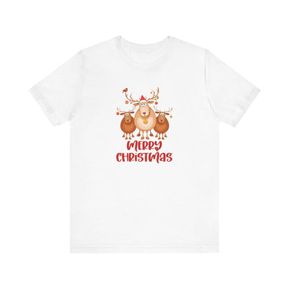 Merry Christmas Deer, Jersey Short Sleeve Tee