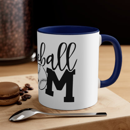 Baseball Mom, Accent Coffee Mug, 11oz