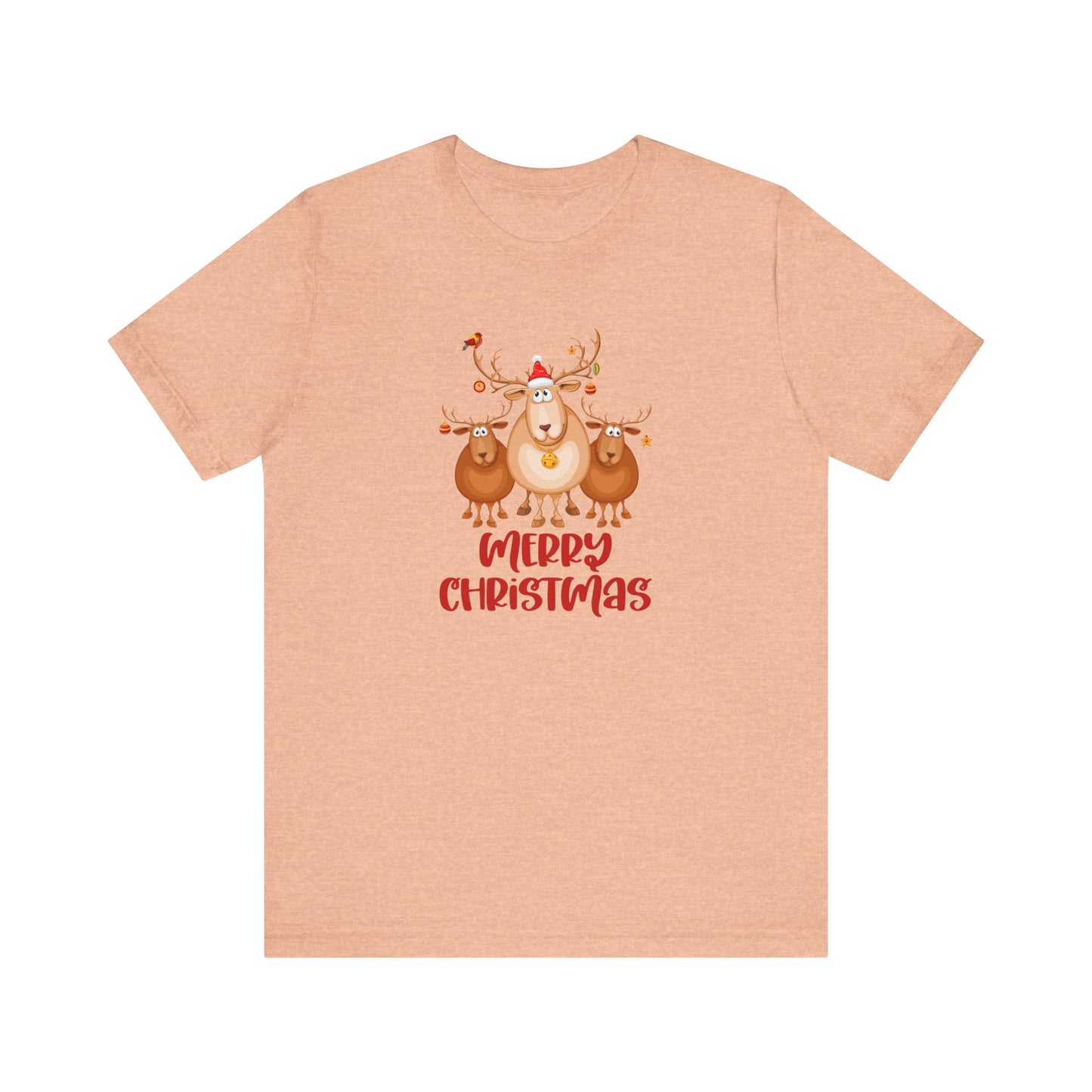 Merry Christmas Deer, Jersey Short Sleeve Tee