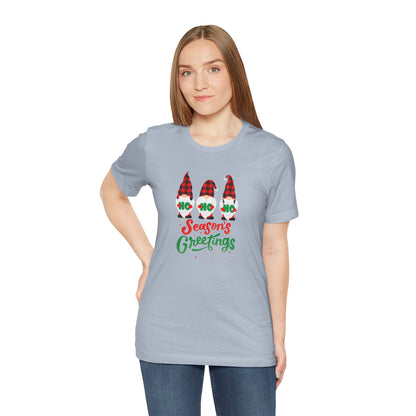 Season's Greeting Gnomes, Jersey Short Sleeve Tee