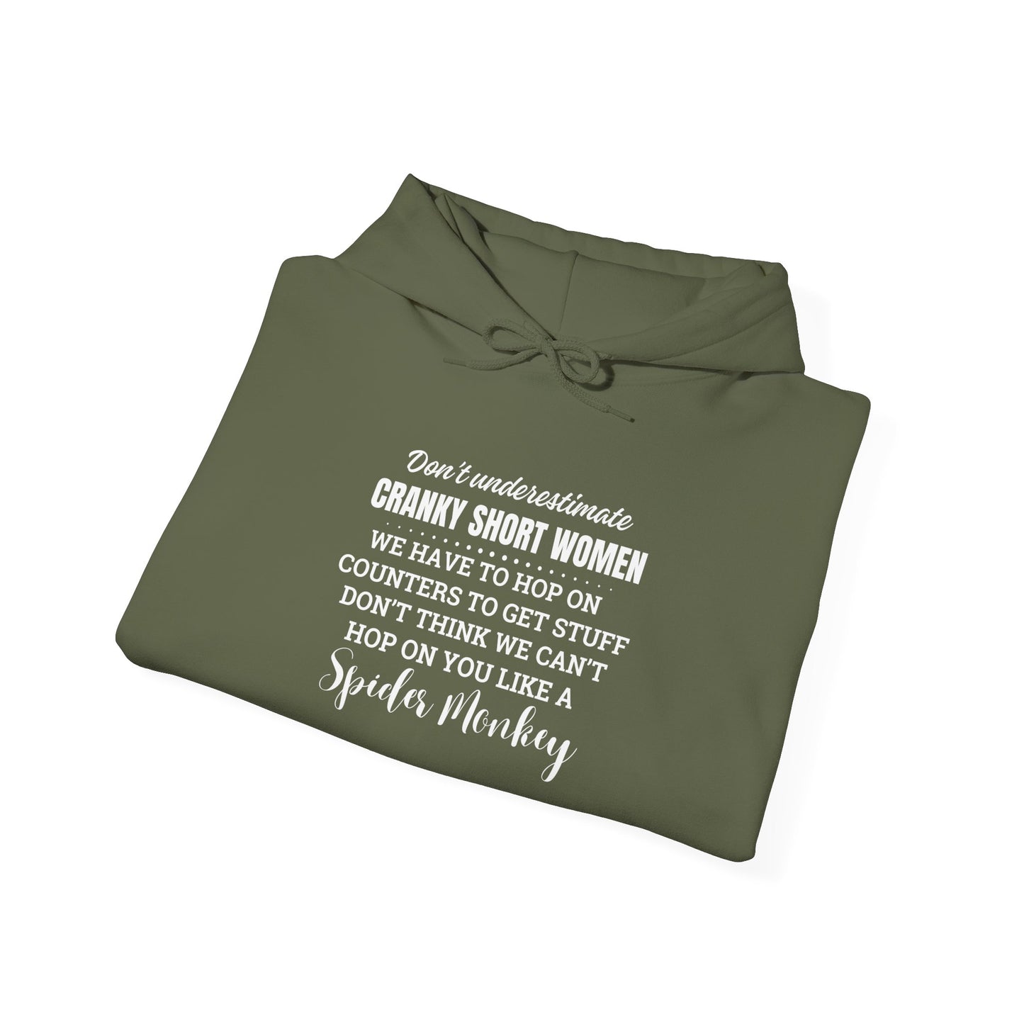 Don't Underestimate Cranky Short Women, Heavy Blend™ Hooded Sweatshirt