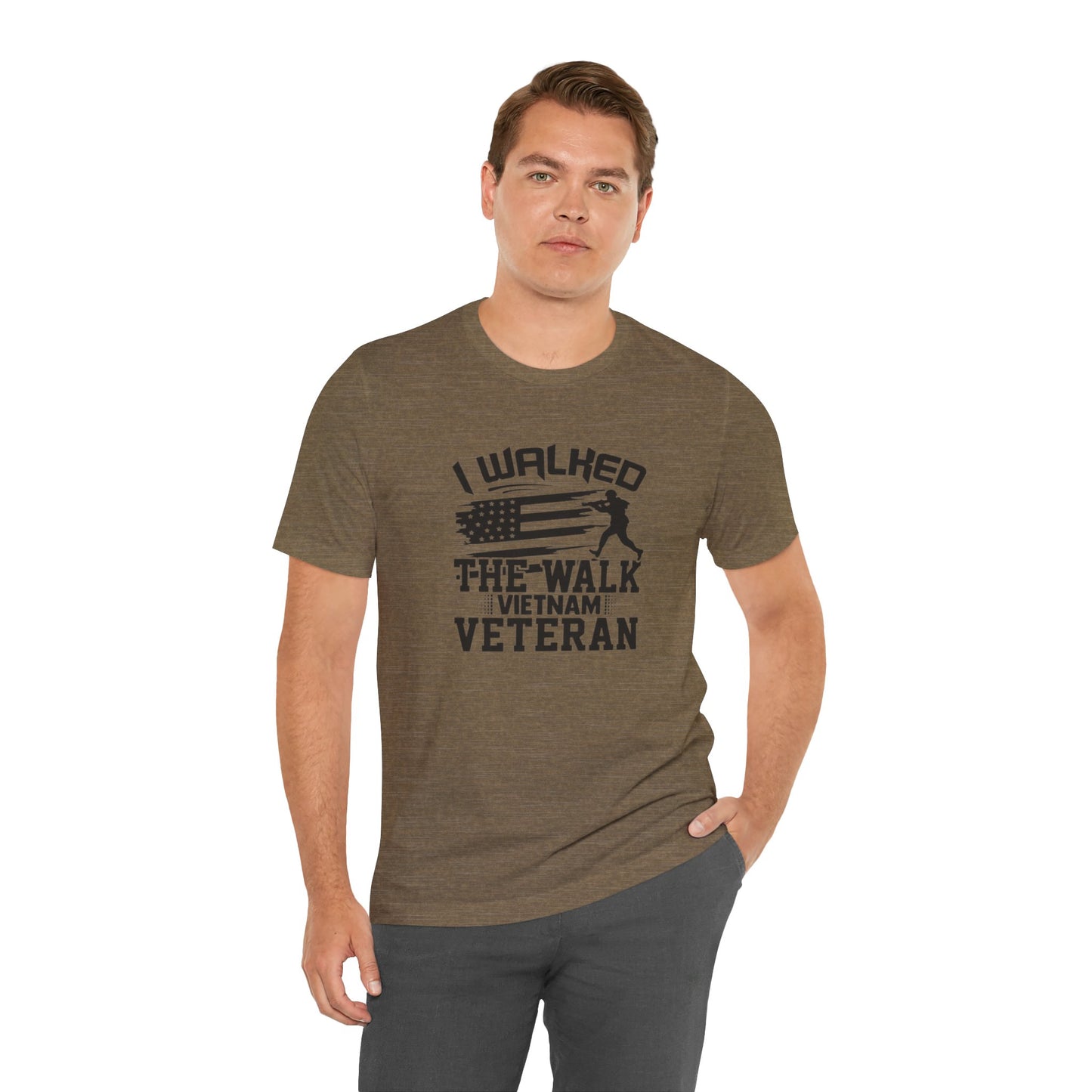 I Walked The Walk Vietnam Veteran, Jersey Short Sleeve Tee