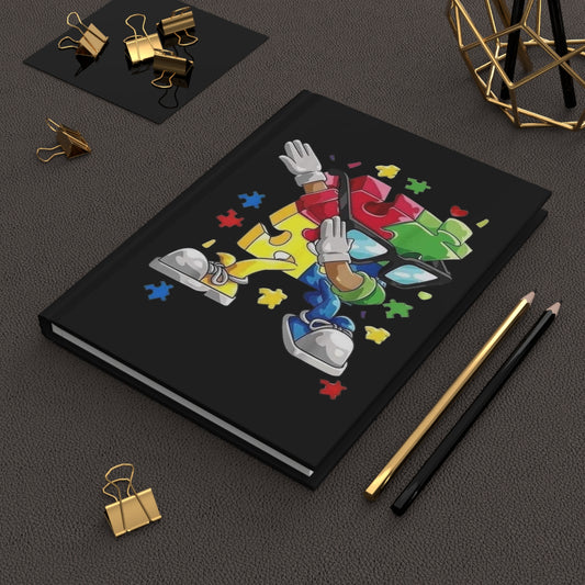 Autism Dancing Puzzle, Hardcover Journal Matte