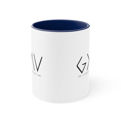 God is Greater Than Highs and Lows, Accent Coffee Mug, 11oz