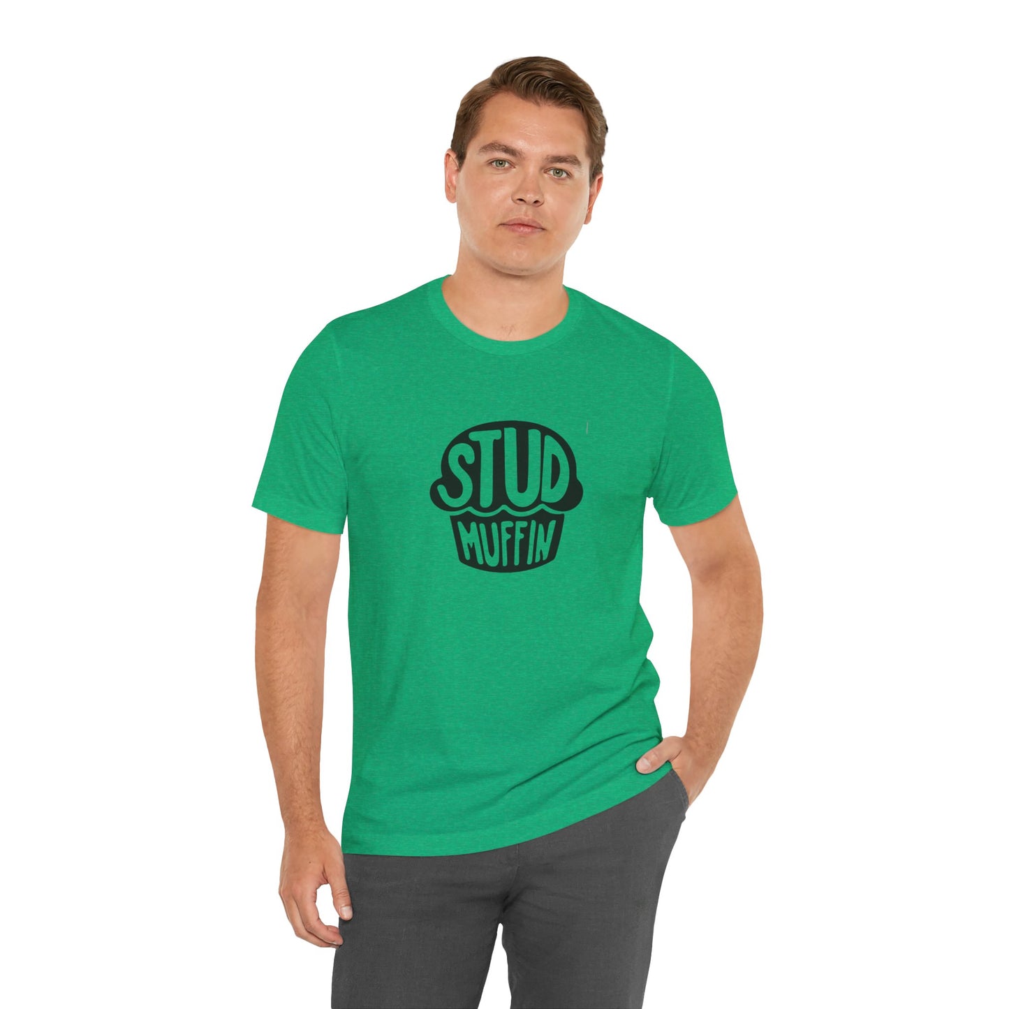 Stud Muffin, Unisex Jersey Short Sleeve Tee